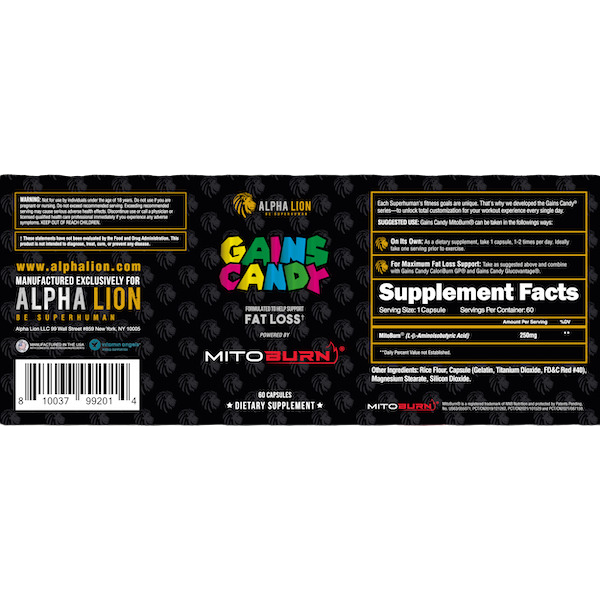 Alpha Lion Gains Candy MitoBurn - Sycamore Supplements