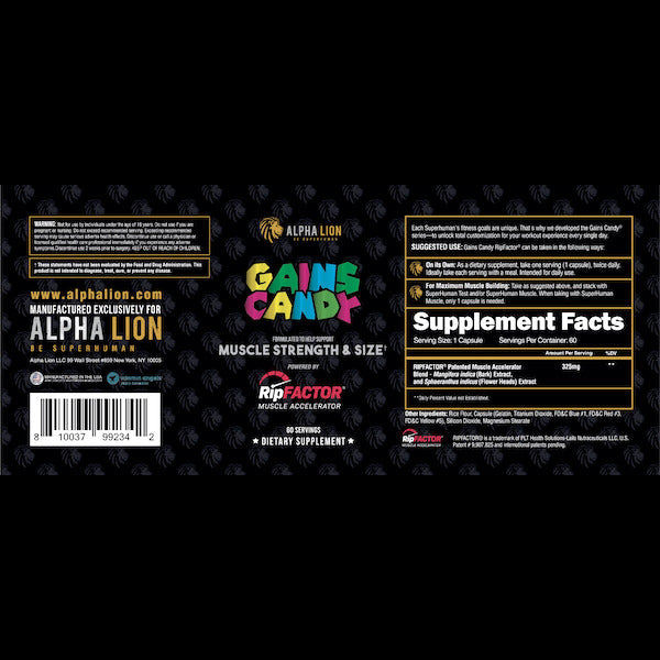 Alpha Lion Gains Candy RipFactor - Sycamore Supplements