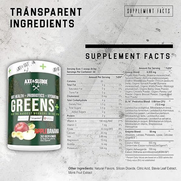 Axe And Sledge Greens Plus - Sycamore Supplements