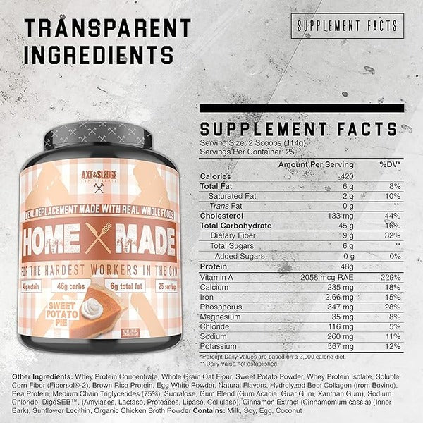 Axe And Sledge Home Made Wholefood Meal Replacement - Sycamore Supplements