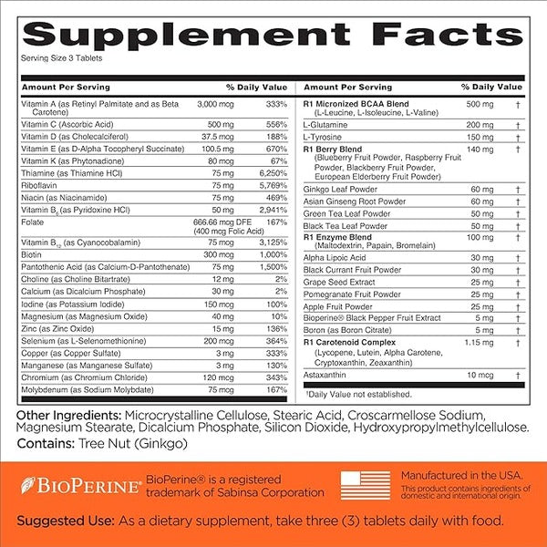 Rule One Men's Train Daily Multivitamin - Sycamore Supplements