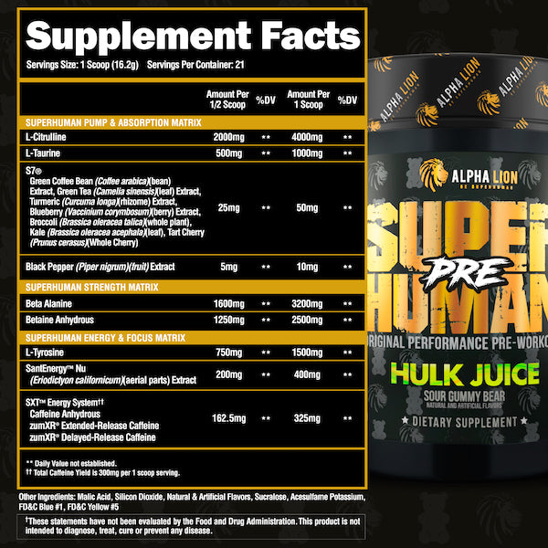 Alpha Lion Super Human Pre - Sycamore Supplements