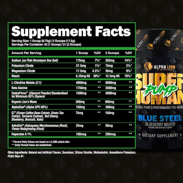 Alpha Lion Super Human Pump - Sycamore Supplements