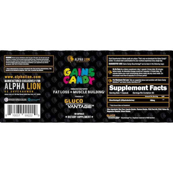 Alpha Lion Gains Candy GlucoVantage - Sycamore Supplements