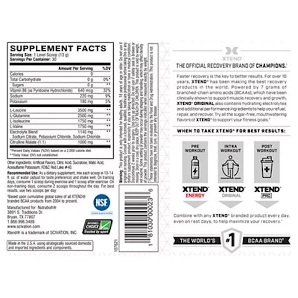 Xtend Original BCAA Powder - Sycamore Supplements